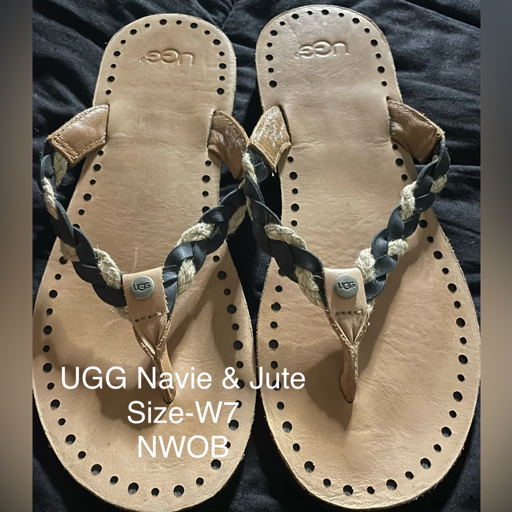 UGG Navie & Jute Braided Sandal NWOB